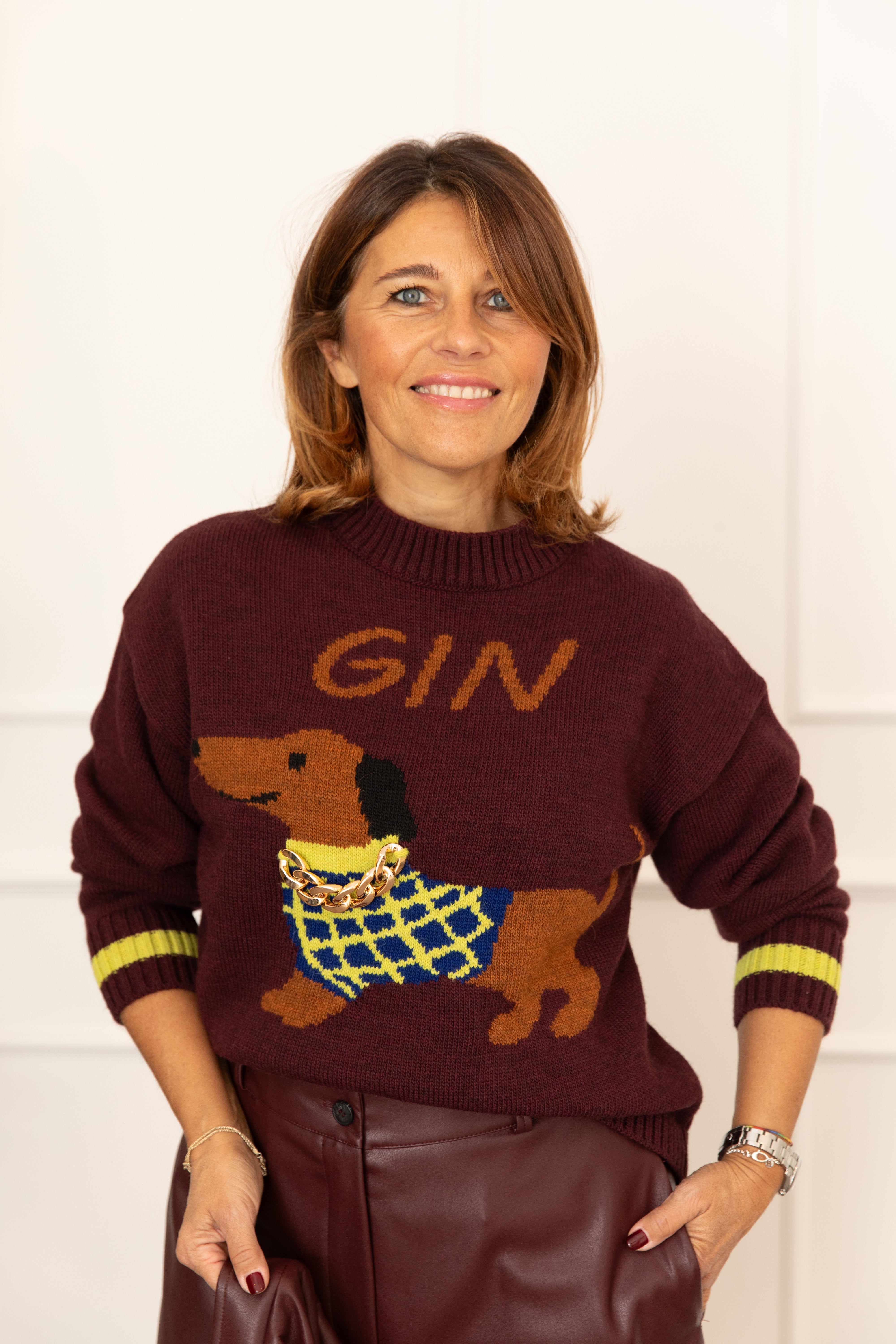 Pull bassotto "Gin" con catena DIXIE