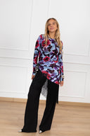 T-shirt in lycra fantasia papavero Tensione IN