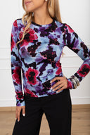T-shirt in lycra fantasia papavero Tensione IN