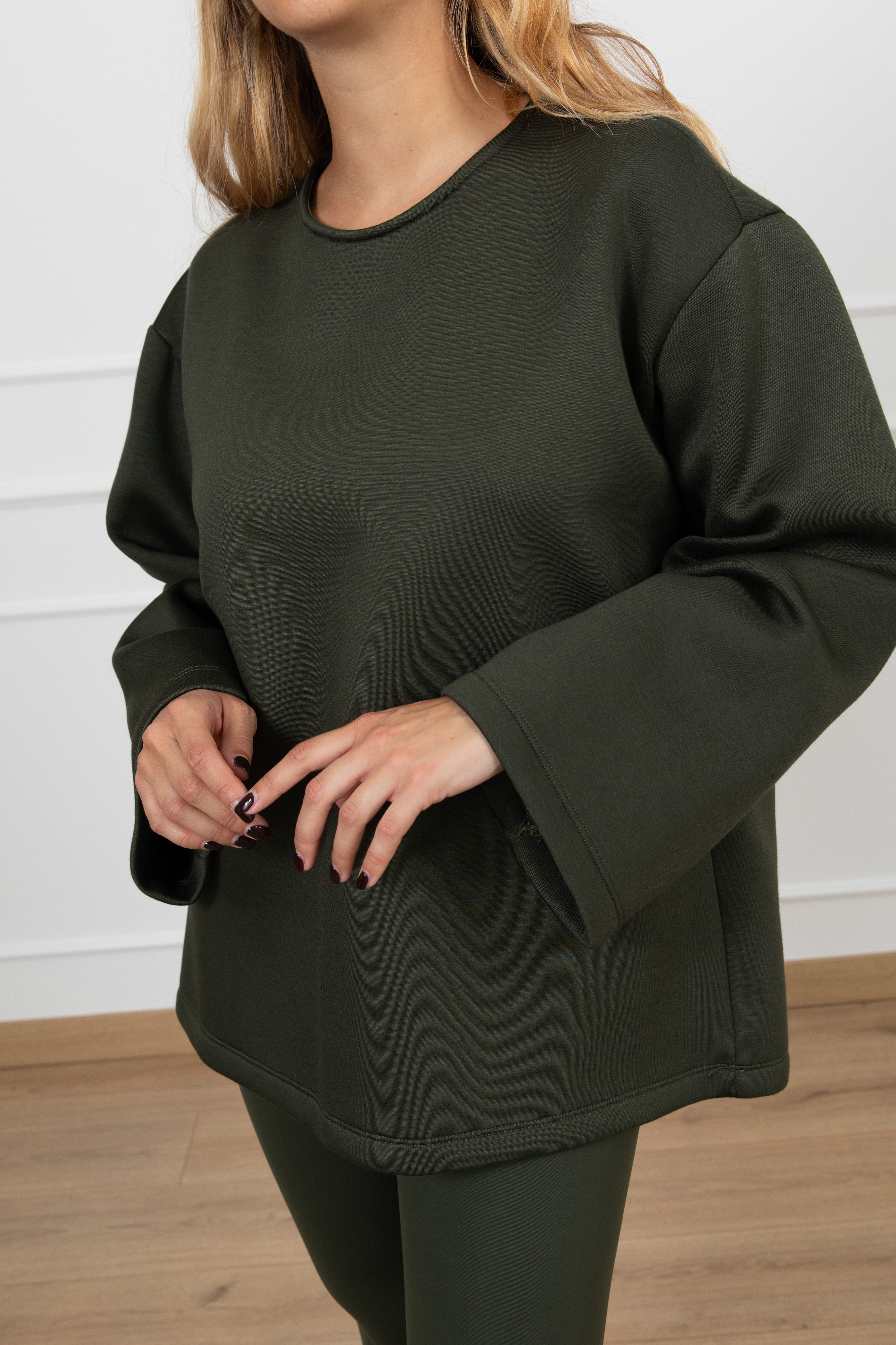 Felpa in neoprene con zip sul retro ViCOLO