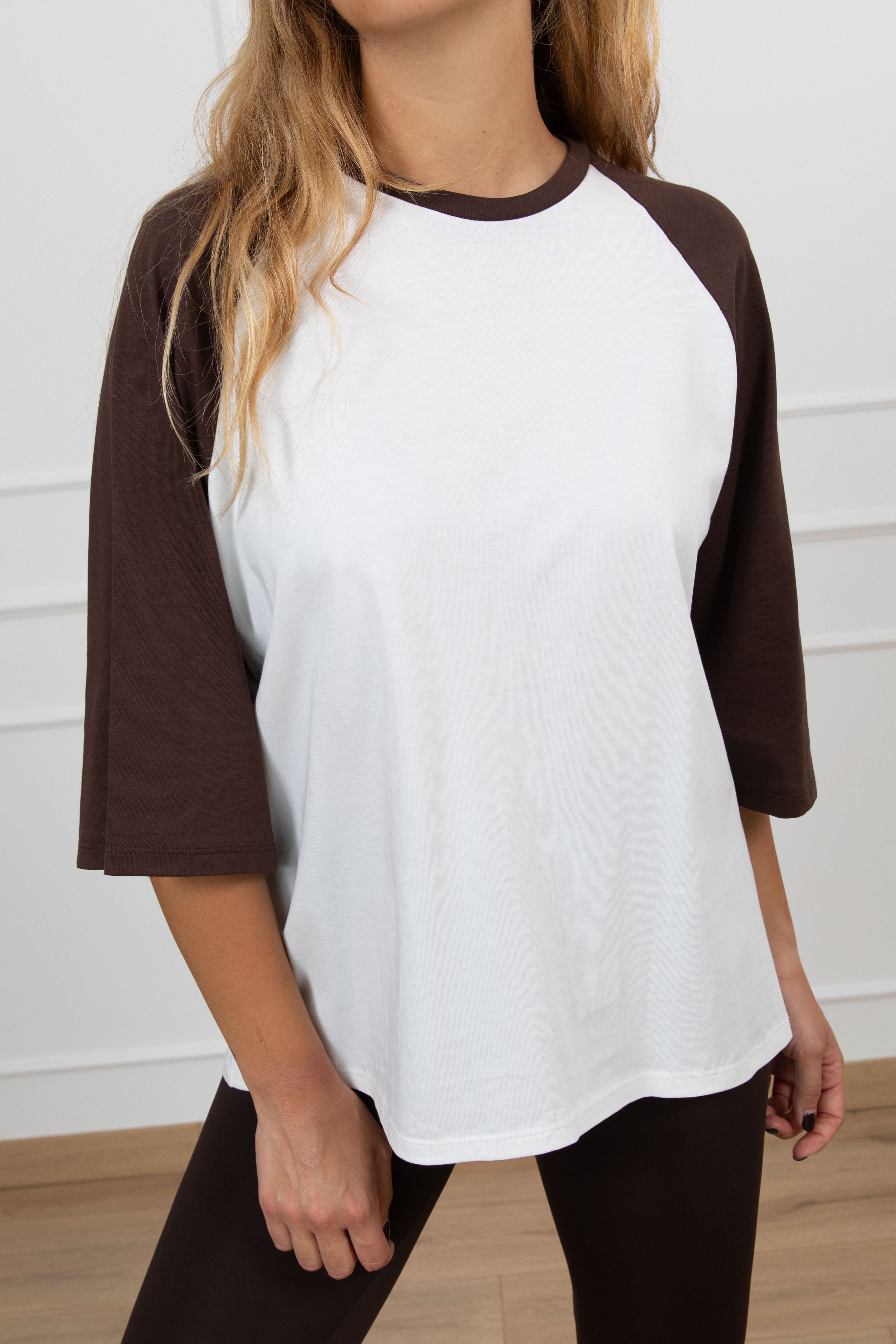 T-shirt bi-color con manica 3/4 Tensione IN