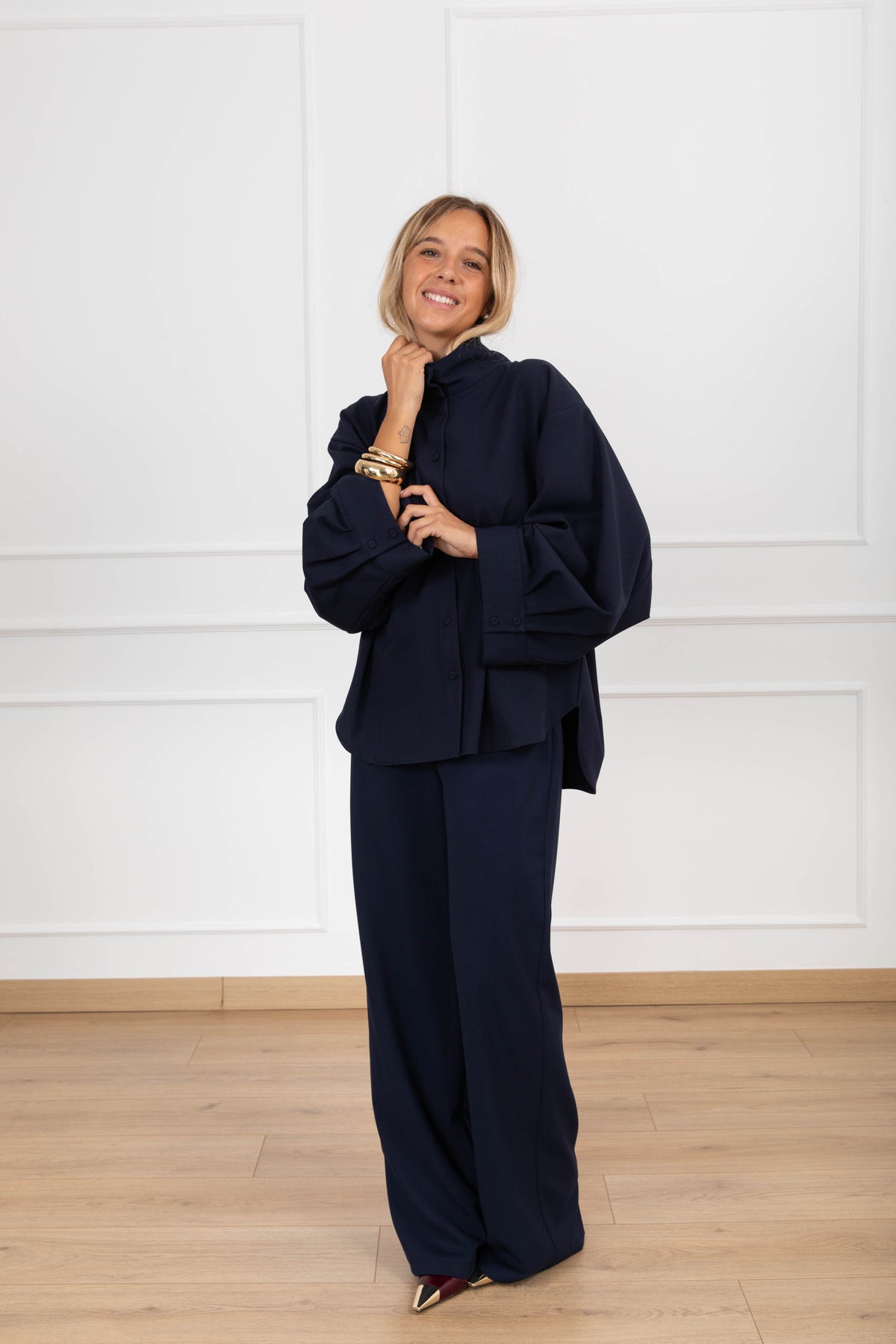 Pantalone gamba dritta variante blu Tensione IN