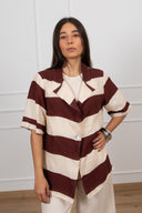 Giacca 100% lino a righe Susy Mix