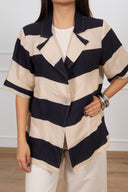 Giacca 100% lino a righe Susy Mix