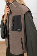 Gilet teddy variante tortora ViCOLO