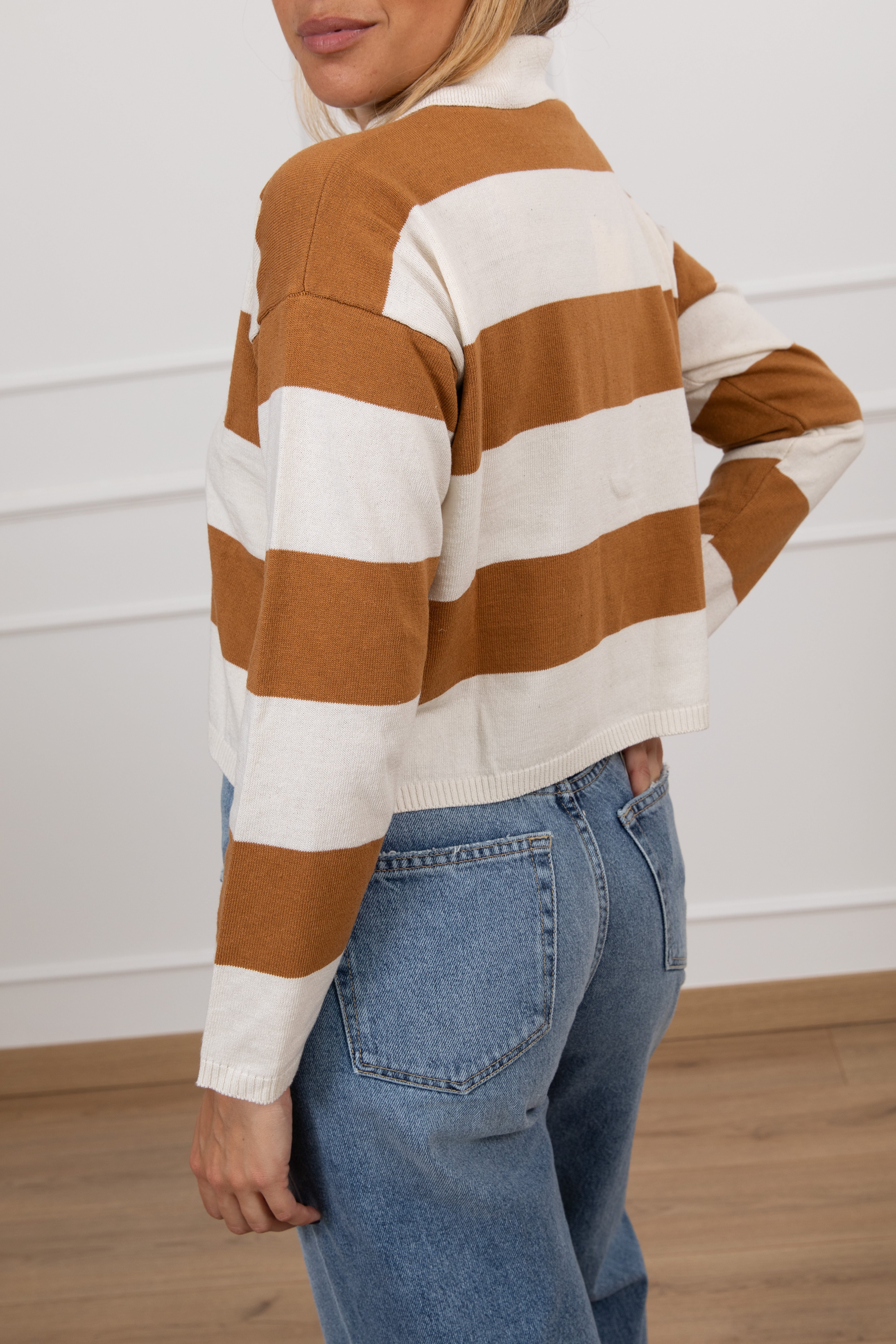 Polo cropped a righe ViCOLO