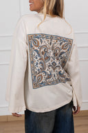 T-shirt con stampa paisley sul retro ViCOLO