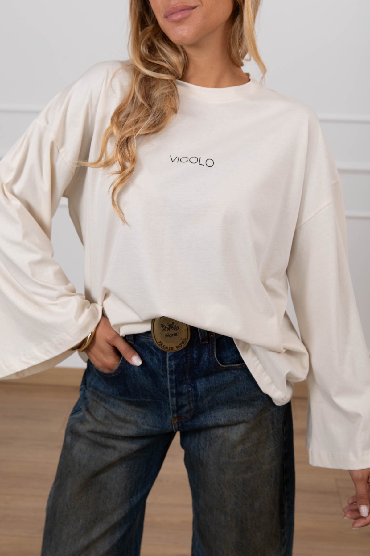 T-shirt con stampa paisley sul retro ViCOLO