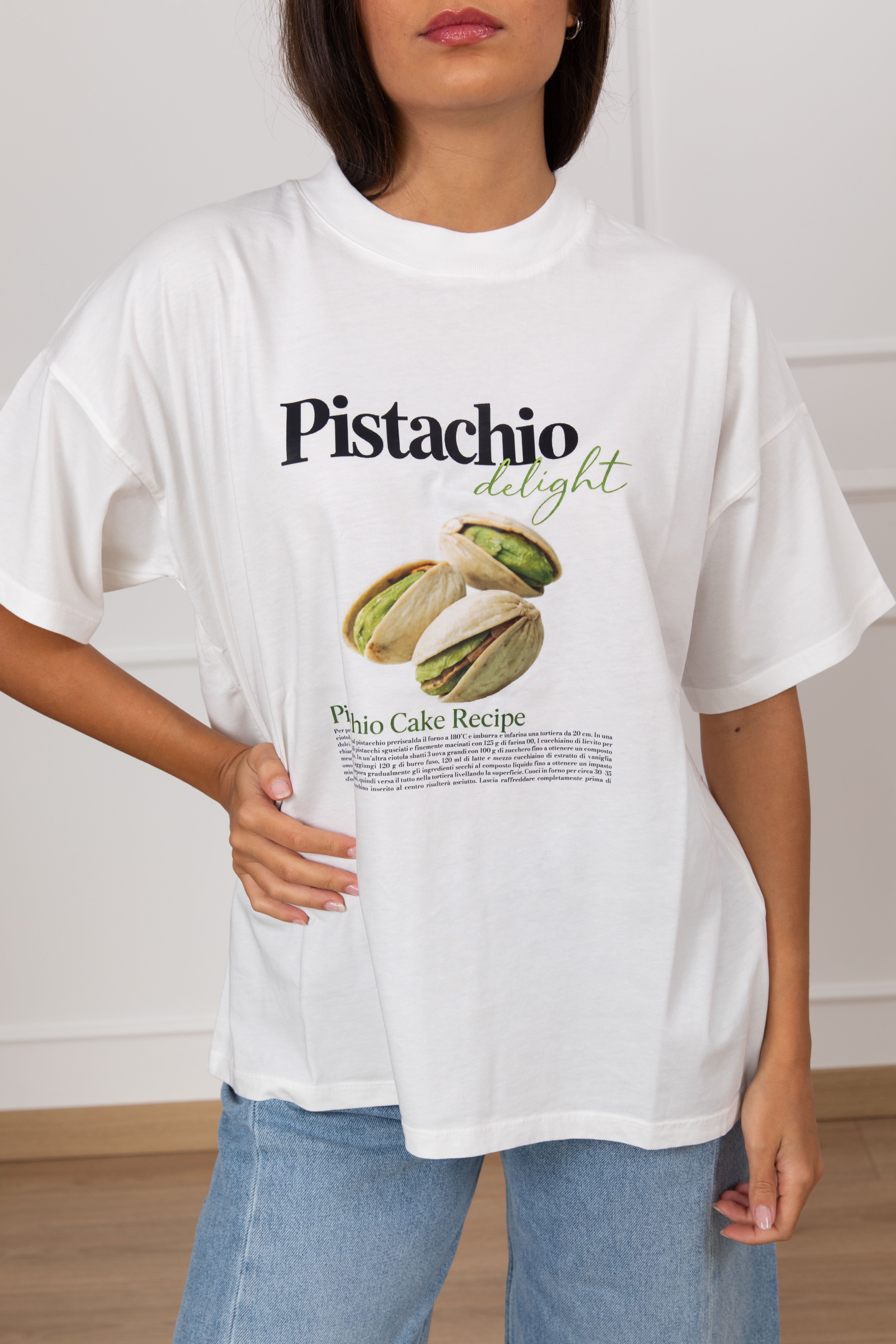 T-shirt over-size "Pistacchio delight" ViCOLO