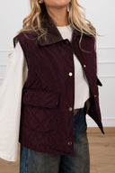 Gilet trapuntato con inserti velluto variante bordeaux Tensione IN