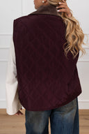 Gilet trapuntato con inserti velluto variante bordeaux Tensione IN