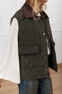 Gilet trapuntato con inserti velluto variante militare Tensione IN