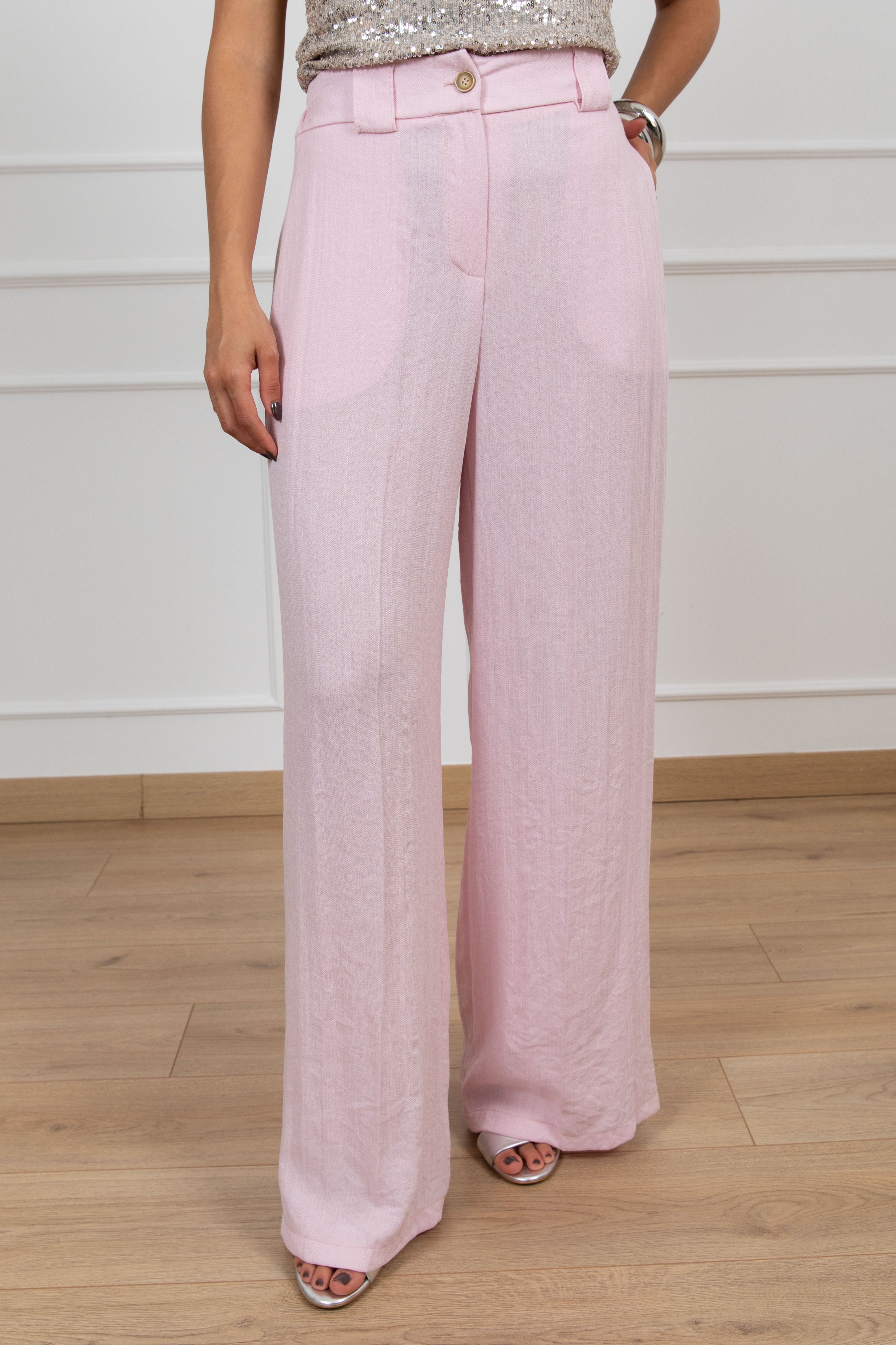 Pantalone in poli-viscosa con elastico sul retro Tensione IN