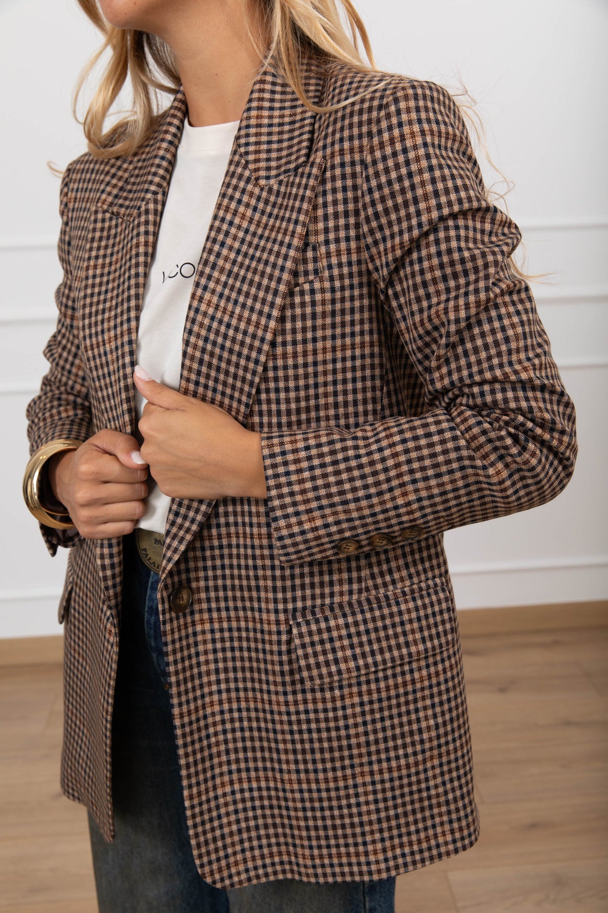 Giacca check lurex Haveone