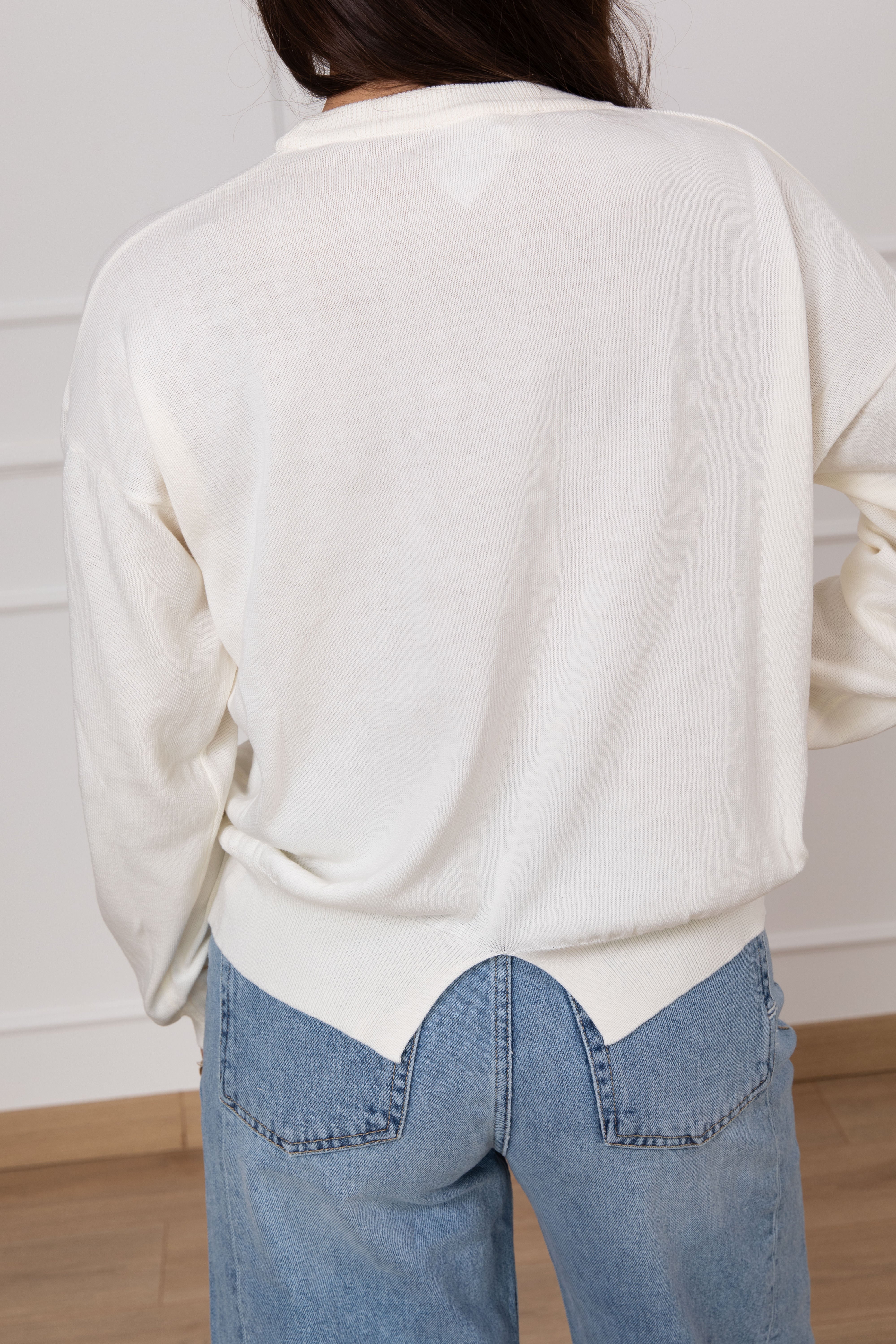 Maglia in cotone con spacchetto sul retro ViCOLO