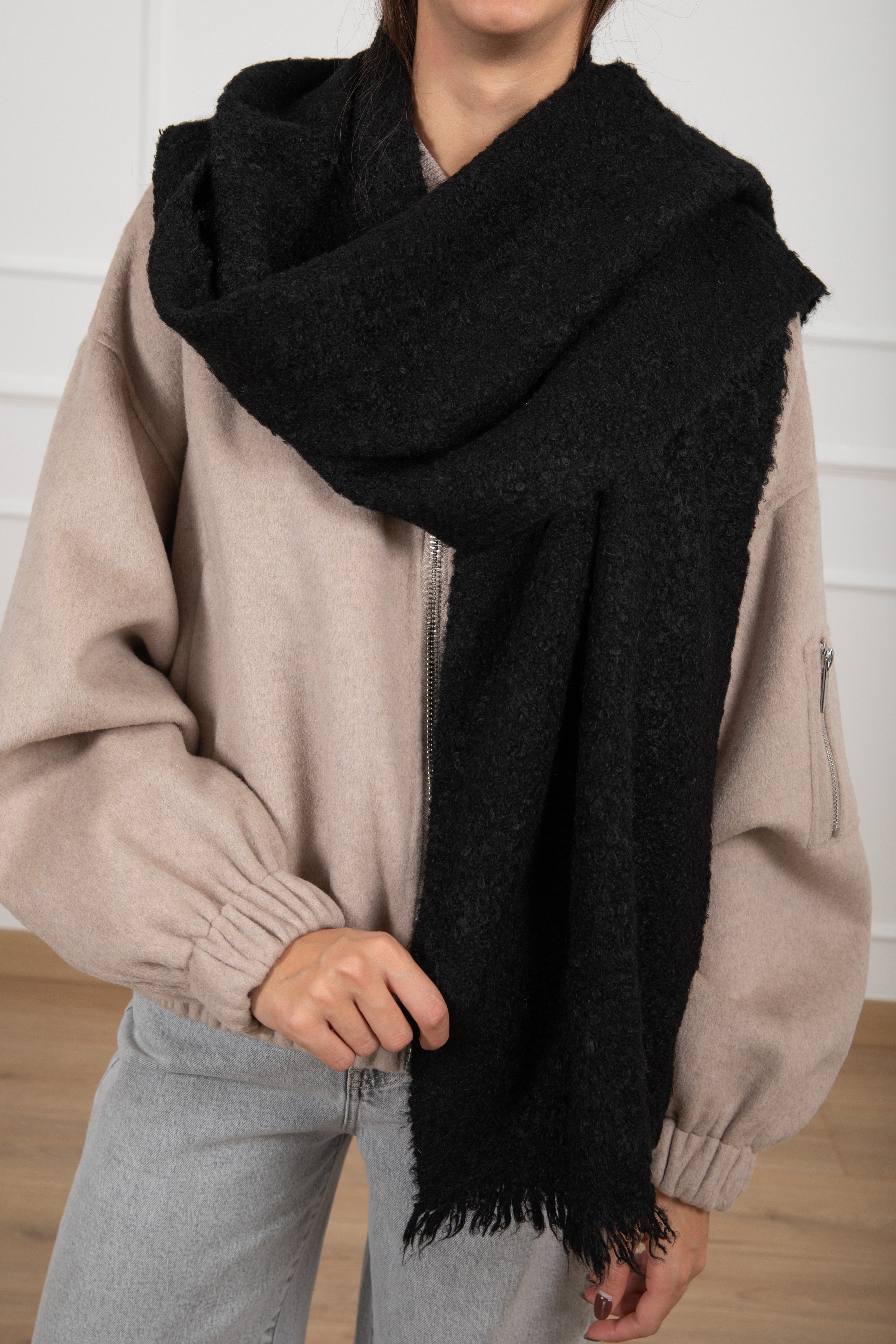 Sciarpa bouclè tinta unita ViCOLO