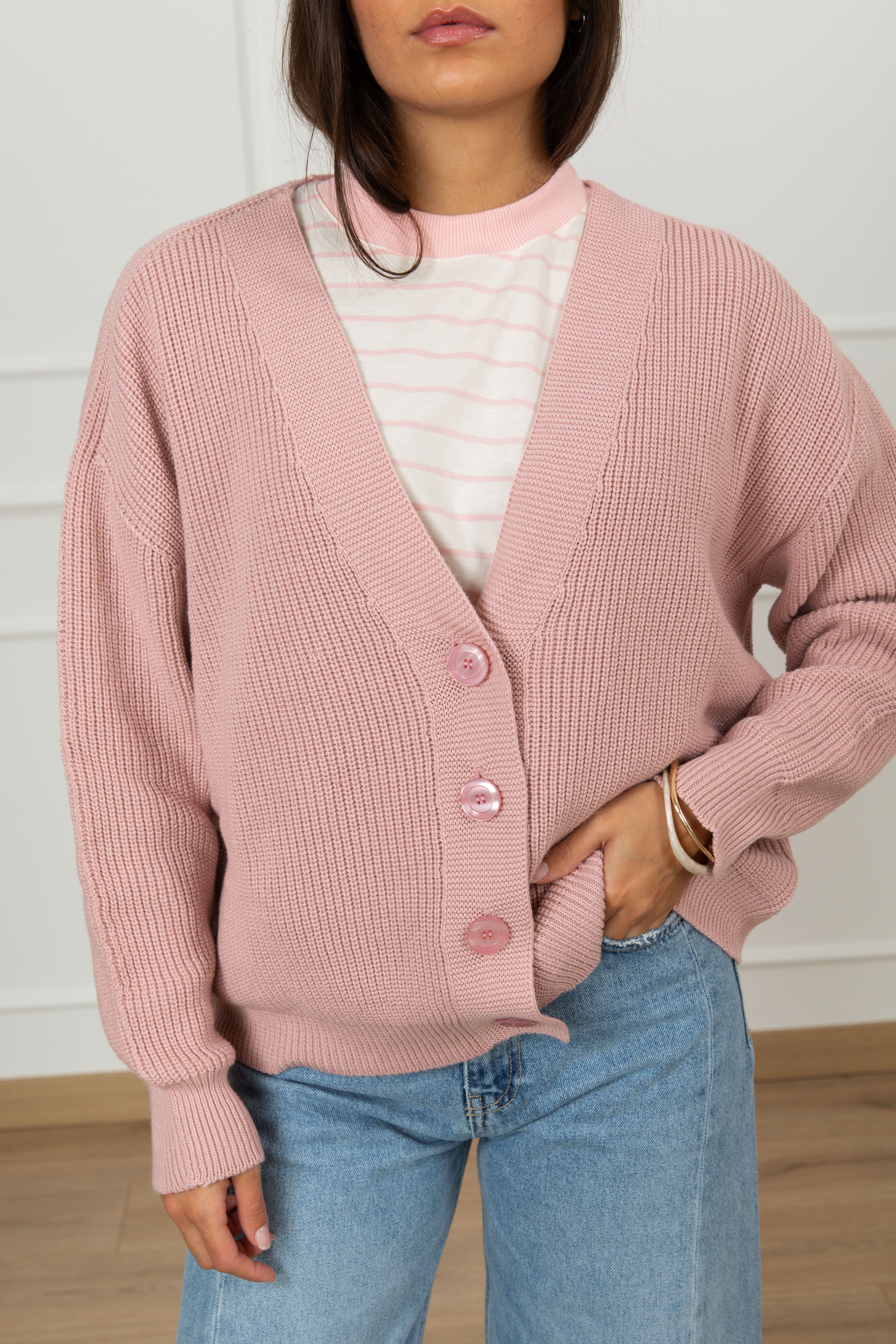 Cardigan punto pannocchia in cotone Susy Mix