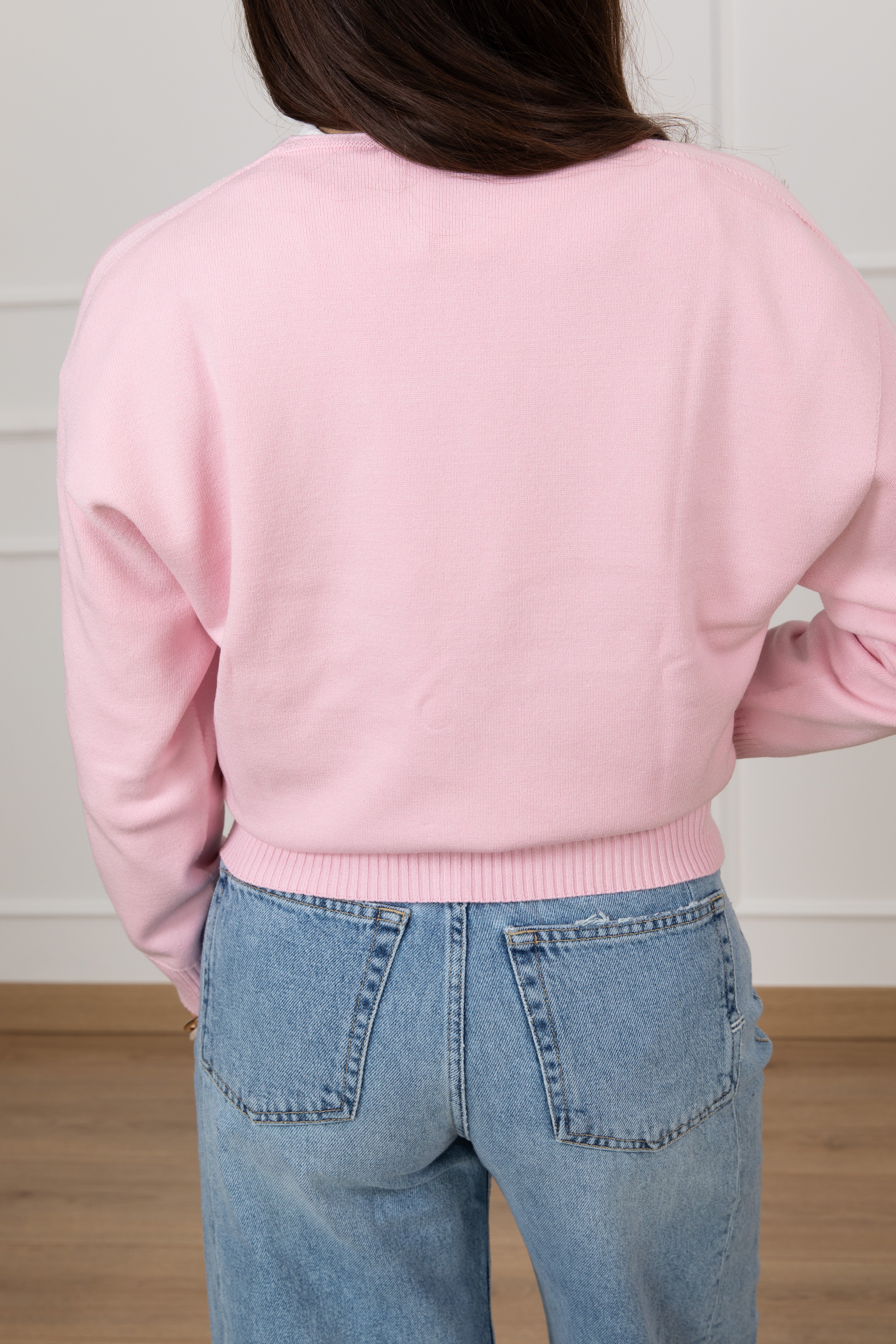 Cardigan in viscosa con bottone stella strass ViCOLO