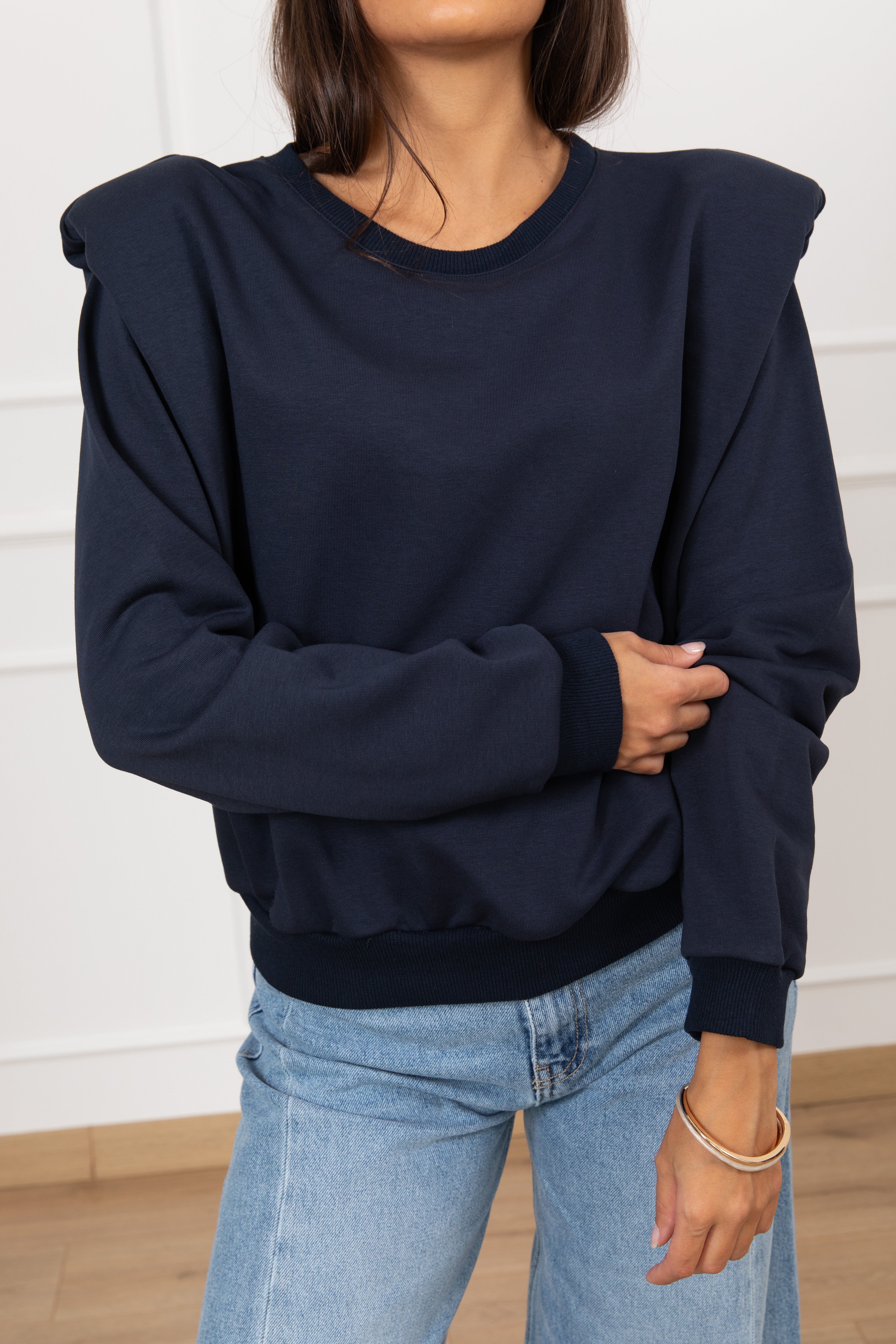 Felpa con spallina imbottita e aletta Dixie