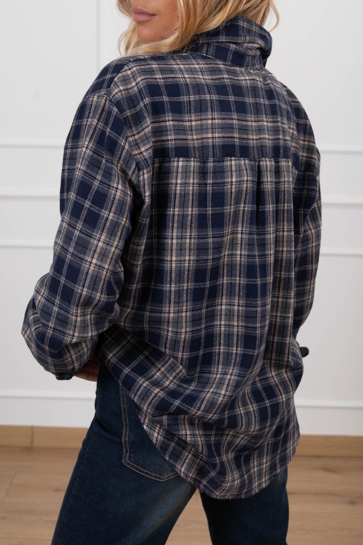 Camicia check flanella variante blu Susy Mix