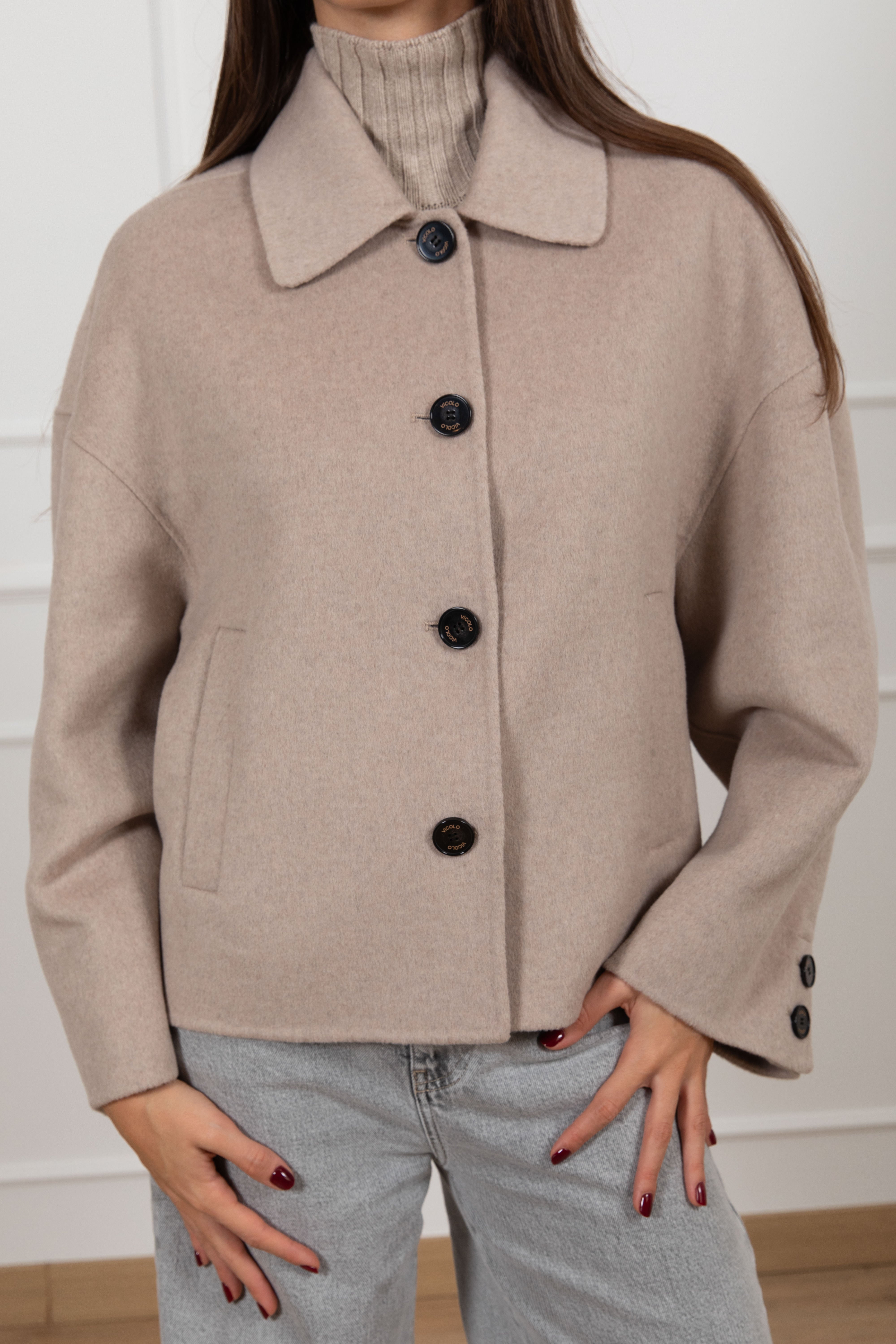 Giacca-cappotto handmade con colletto ViCOLO