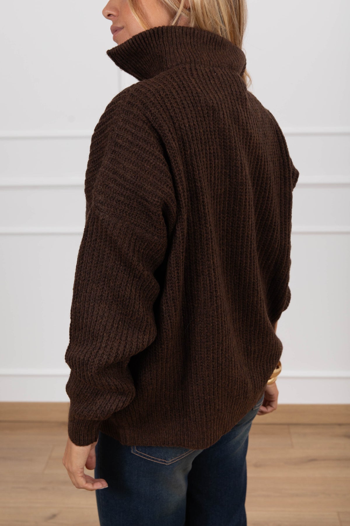 Maglia mezza-zip variante moro Haveone