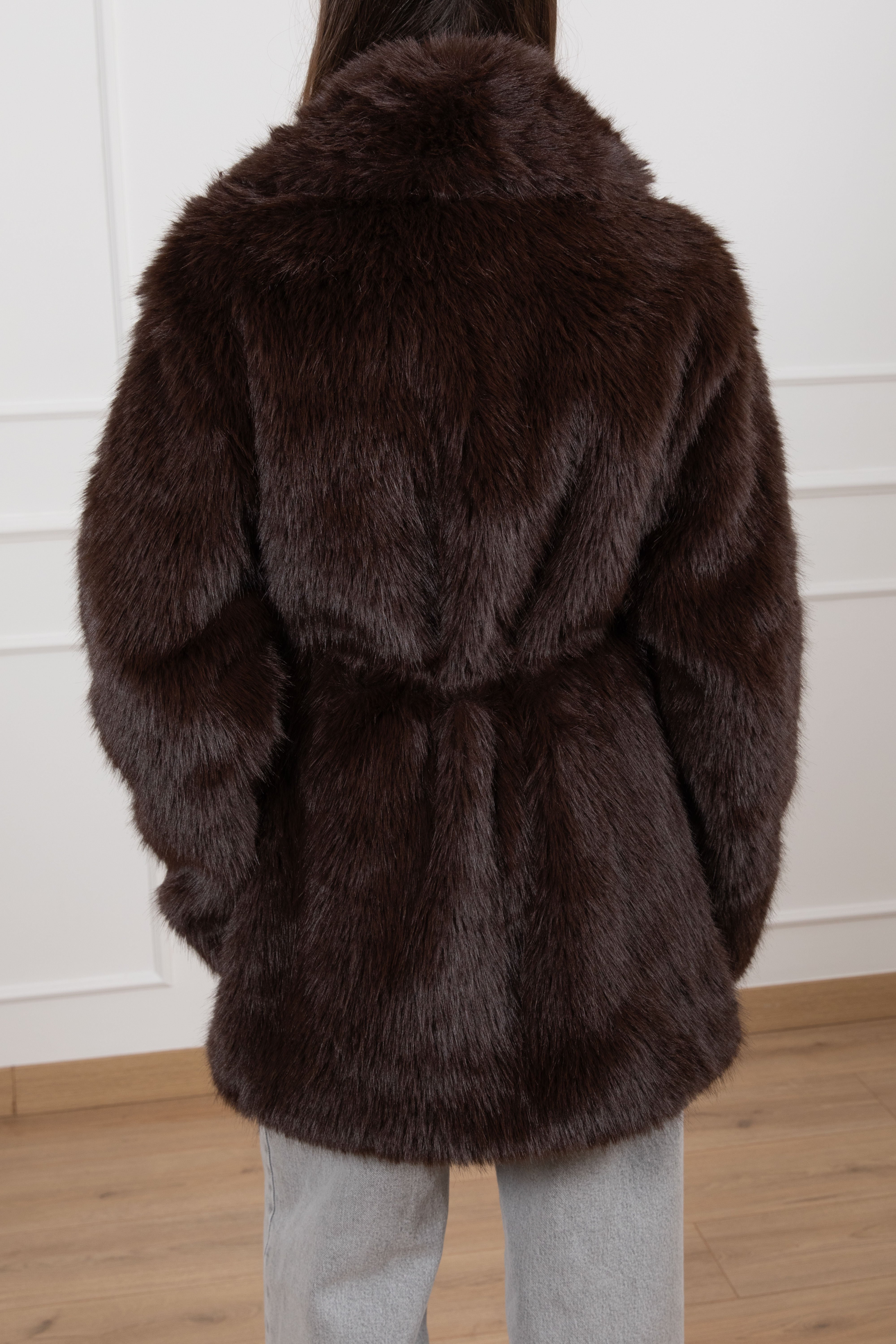 Eco-pelliccia con cintura Susy Mix