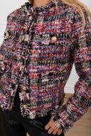 Giacchino in tweed multicolor con bottoni oro Tensione IN