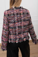 Giacchino in tweed multicolor con bottoni oro Tensione IN