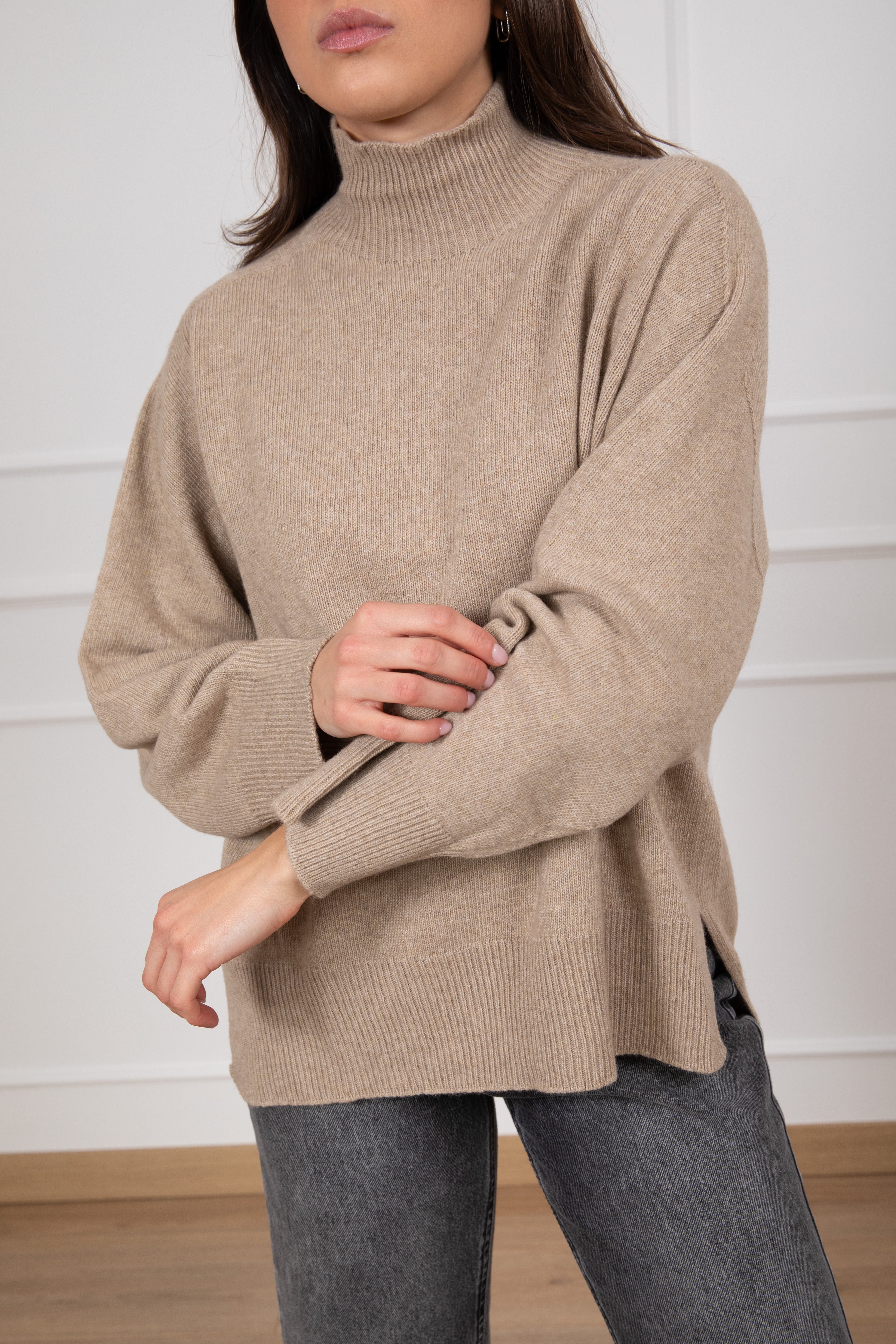 Pull mezzo-collo in lana e cashmere Susy Mix