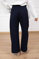 Pantalone 5 tasche in viscosa con cintura placca variante blu Tensione IN