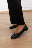 Ballerina in pelle variante nero Susy Mix