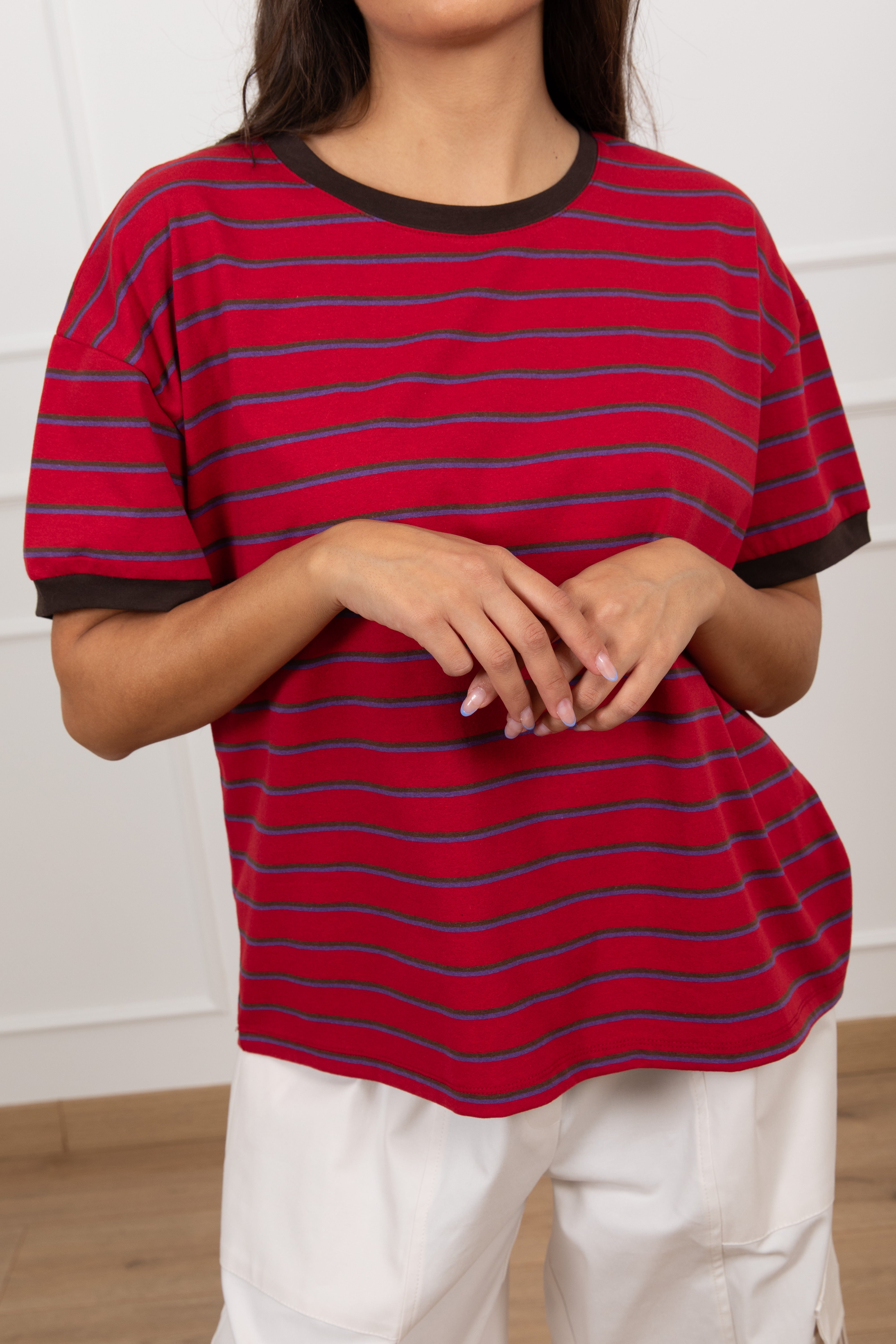 T-shirt manica corta doppia riga Tensione IN