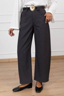 Pantalone 5 tasche in viscosa con cintura placca variante antracite Tensione IN