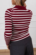 Polo in maglia a righe variante bordeaux Tensione IN