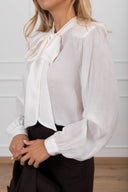 Blusa in viscosa con spallina imbottita variante burro Susy Mix