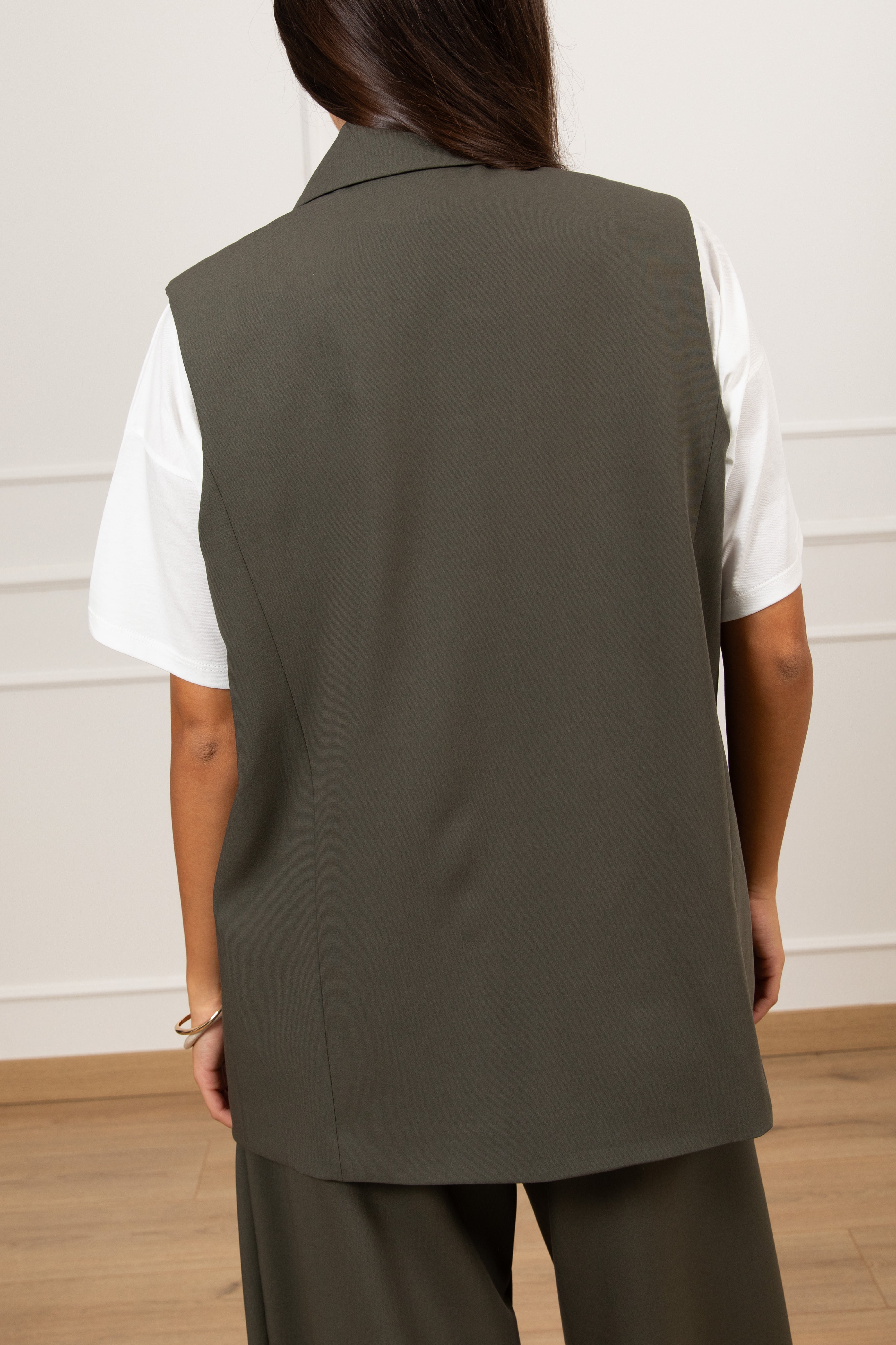 Gilet con spacchi e pattina Susy Mix