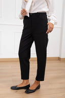 Pantalone sigaretta in punto milano variante nero ViCOLO