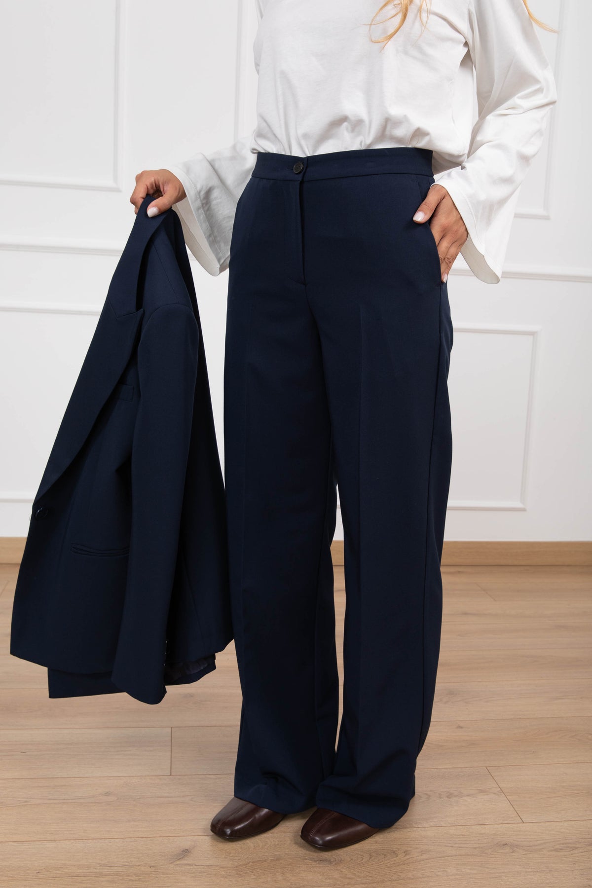 Pantalone gamba dritta variante blu ViCOLO