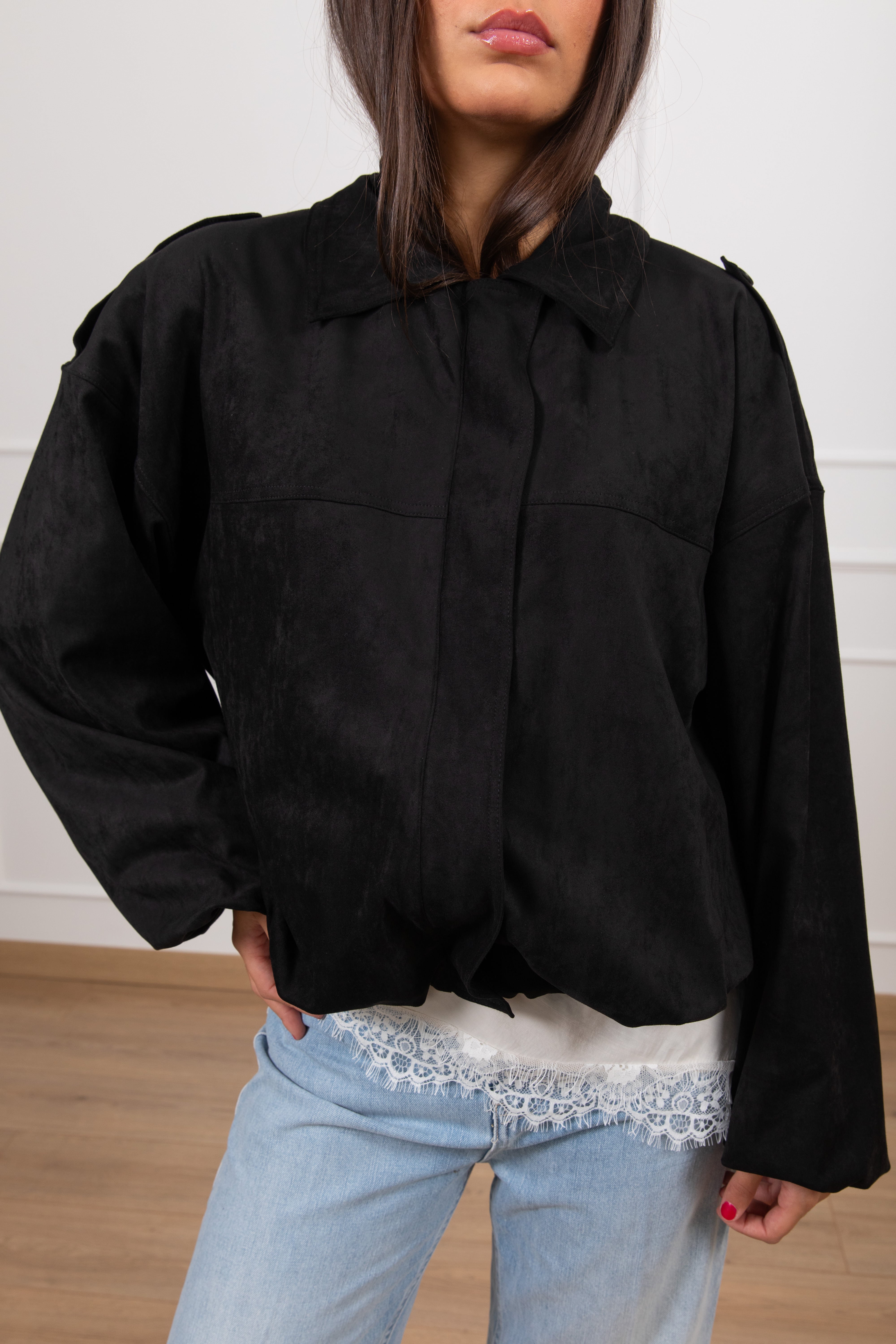 Bomber in eco-camoscio Susy Mix