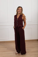 Gilet 100% lino stropicciato Susy Mix