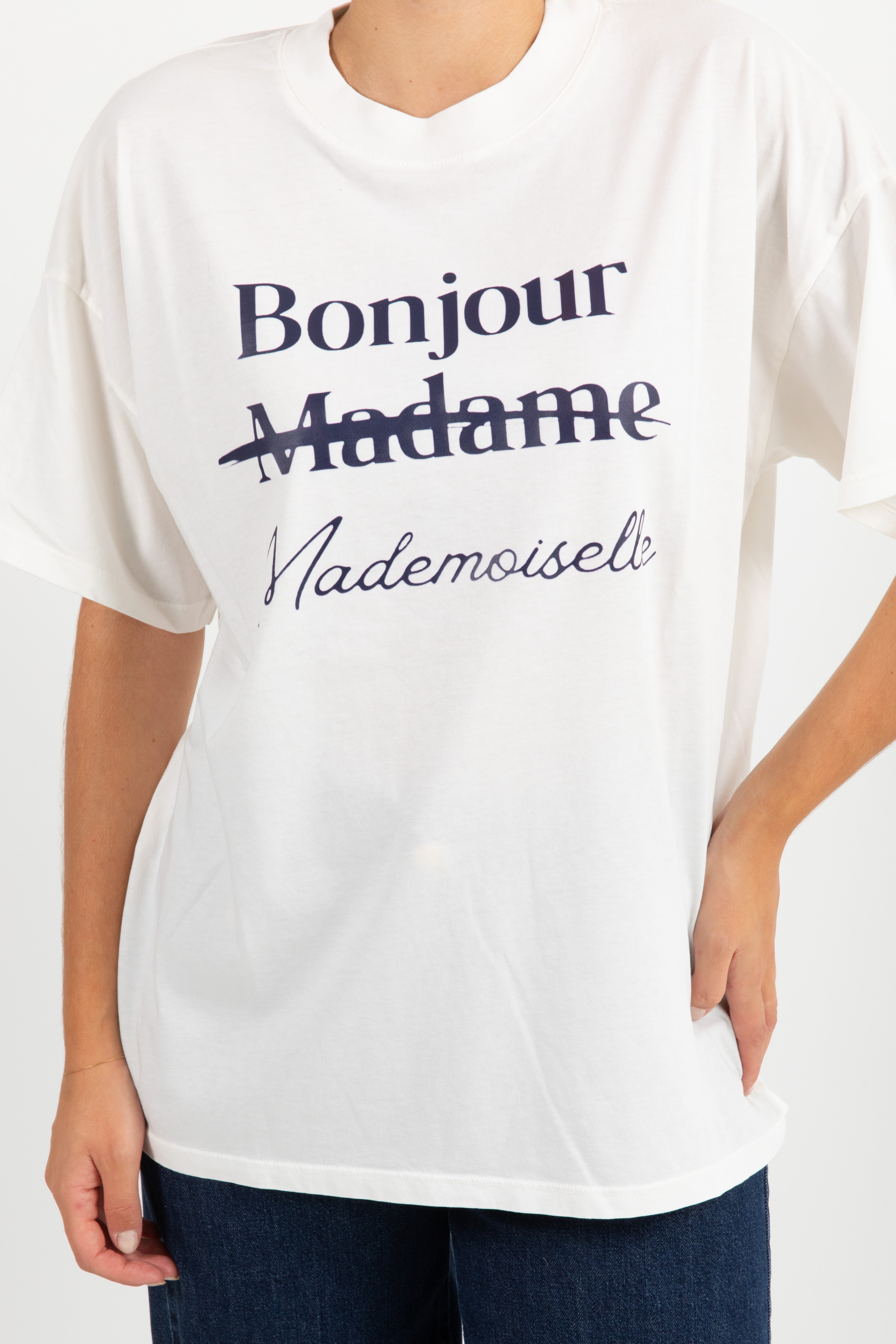 T-shirt over-size "Bonjour Mademoiselle" ViCOLO