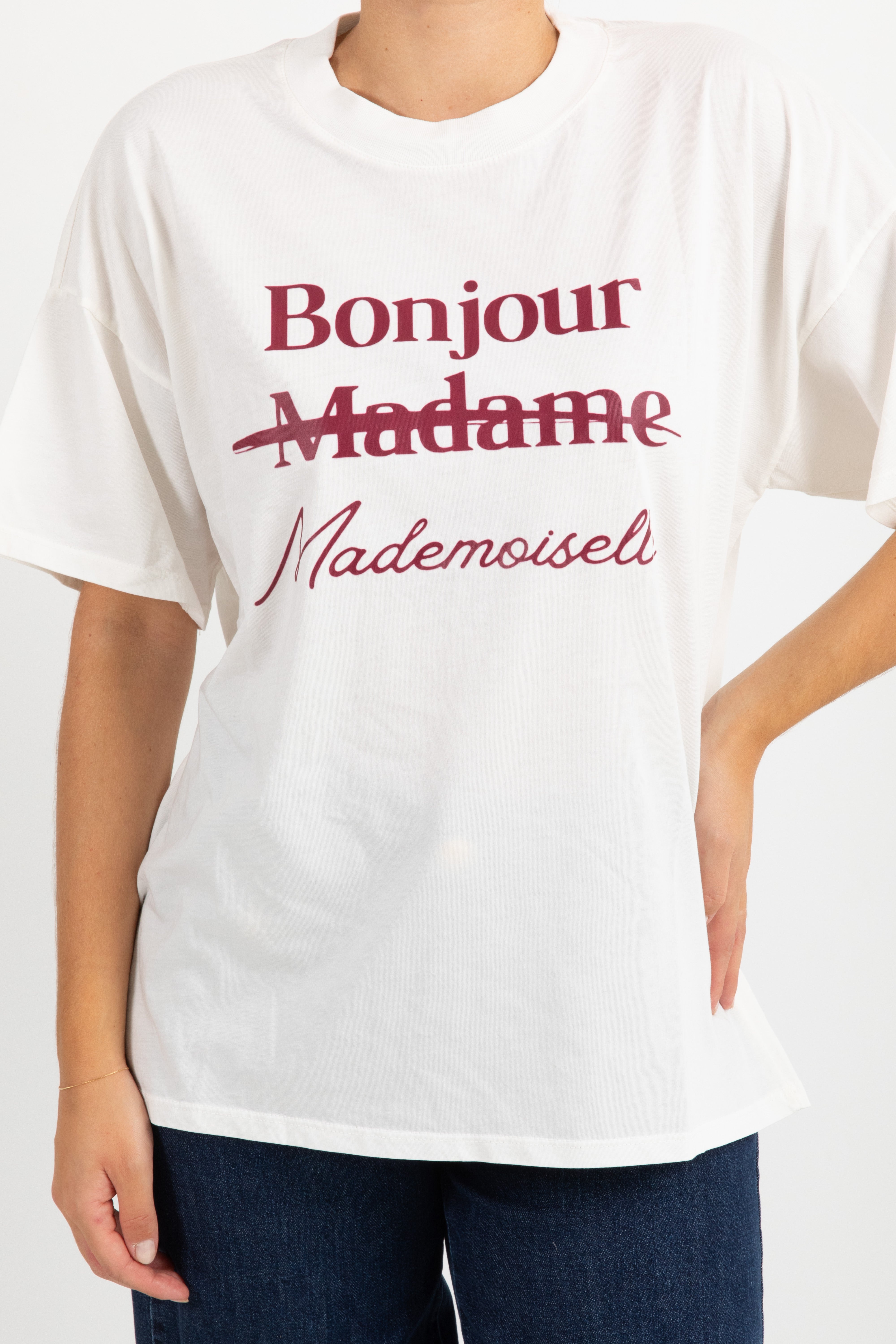 T-shirt over-size "Bonjour Mademoiselle" ViCOLO