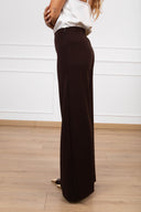 Pantalone gamba larga in crepe variante fondente ViCOLO