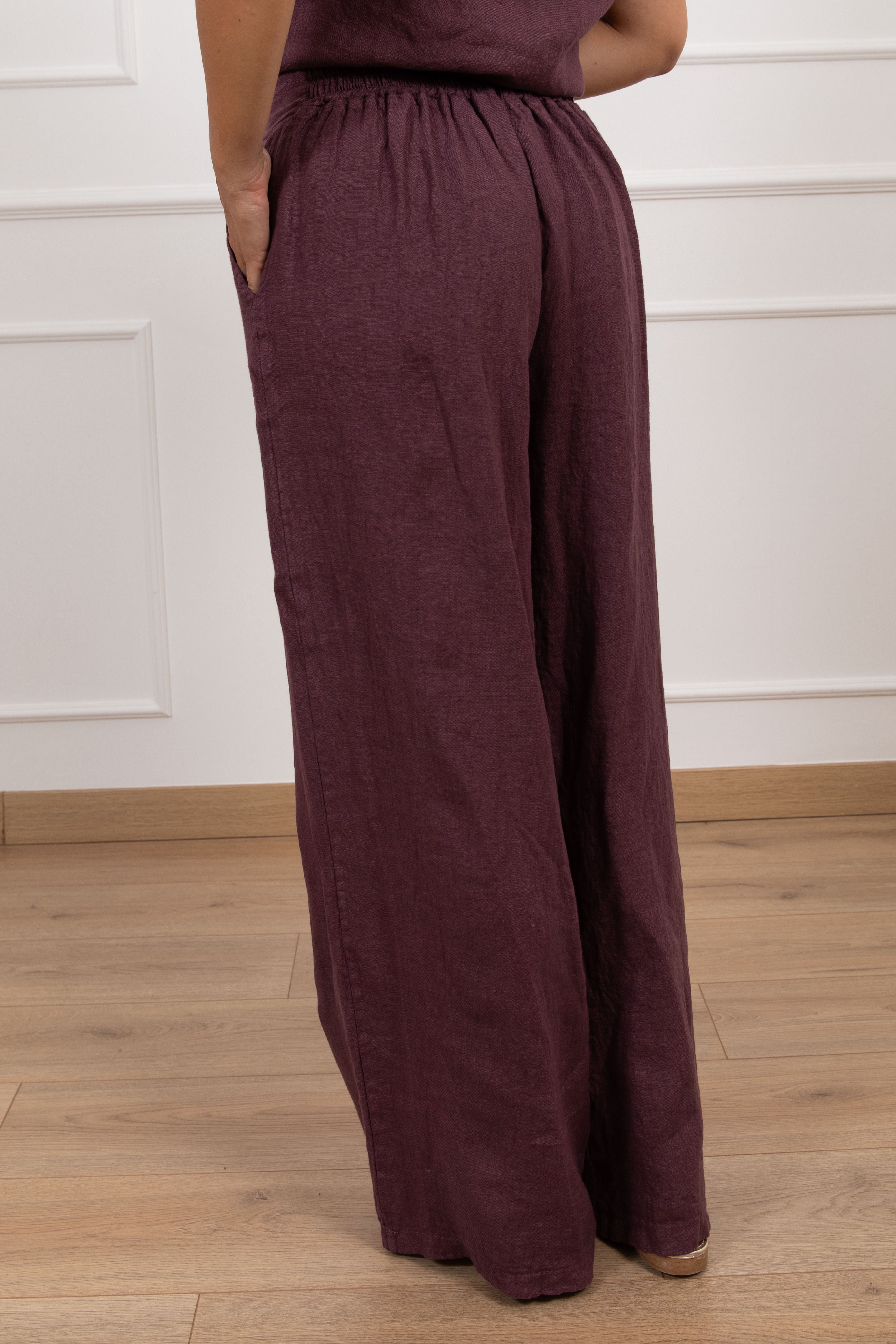 Coordinato t-shirt e pantalone 100% lino Susy Mix