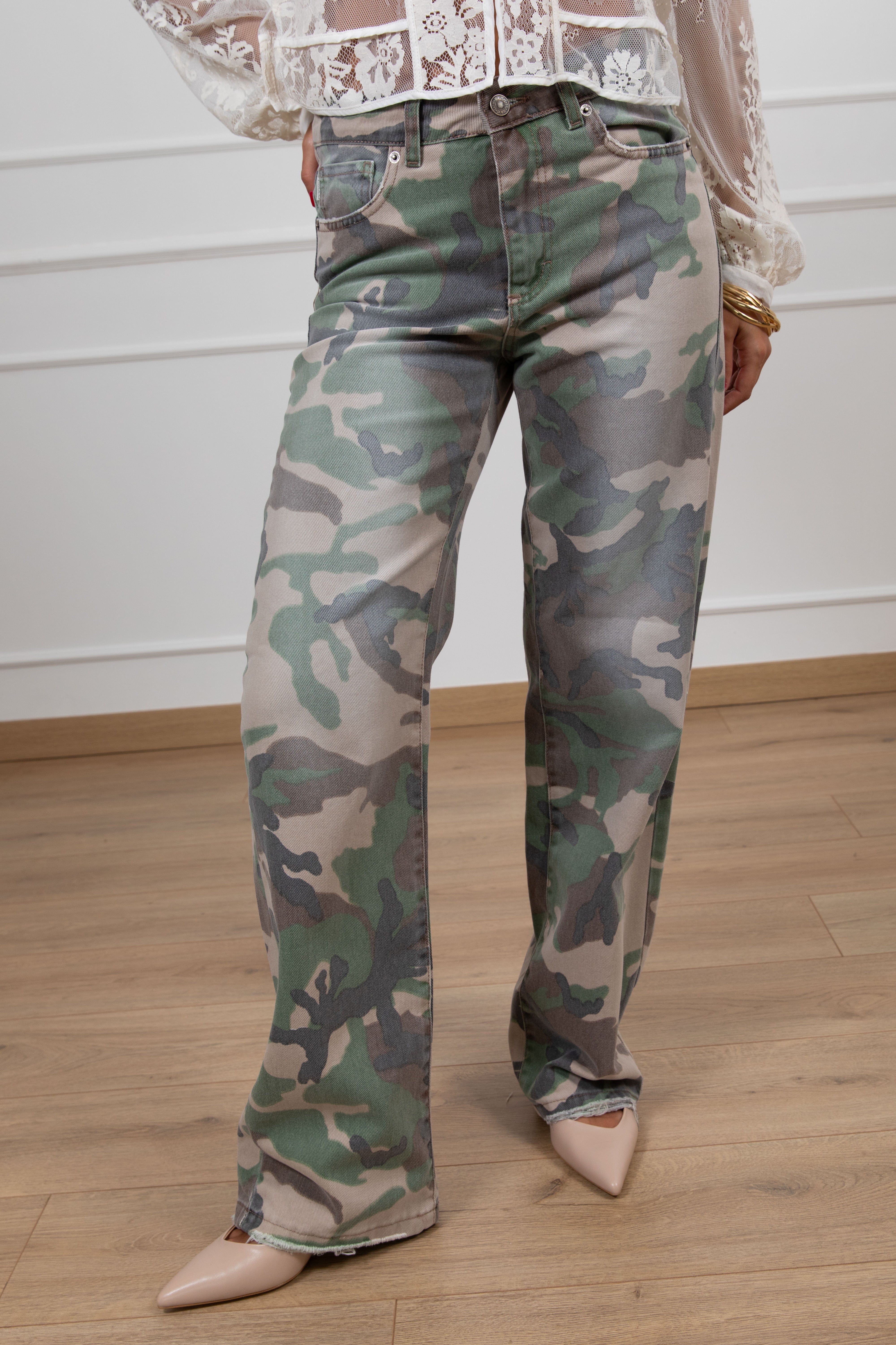 Jeans Melody camouflage straight-fit ViCOLO
