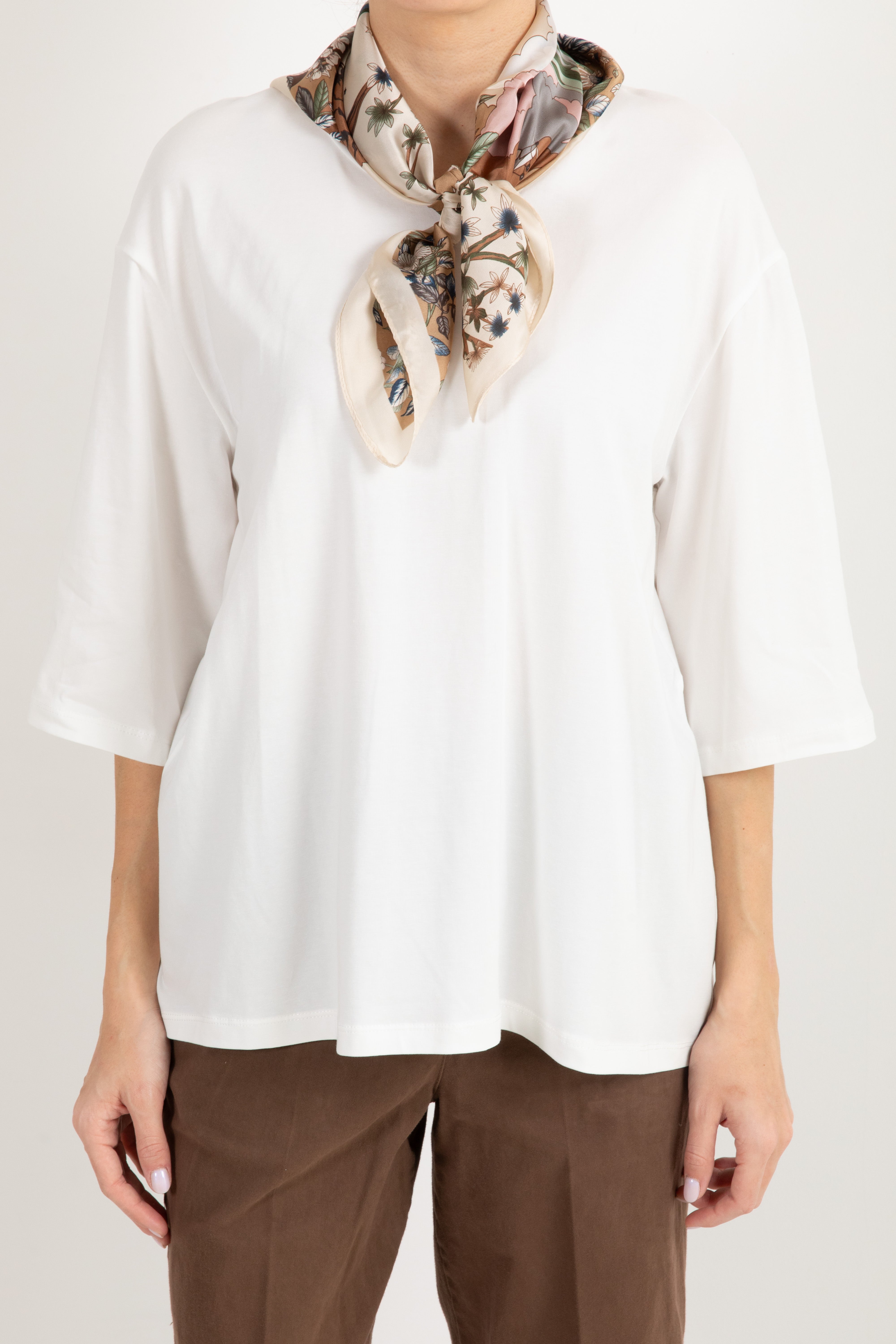 T-shirt over-size con foulard Susy Mix