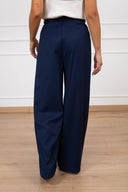 Pantalone sartoriale doppia pinces variante blu Haveone