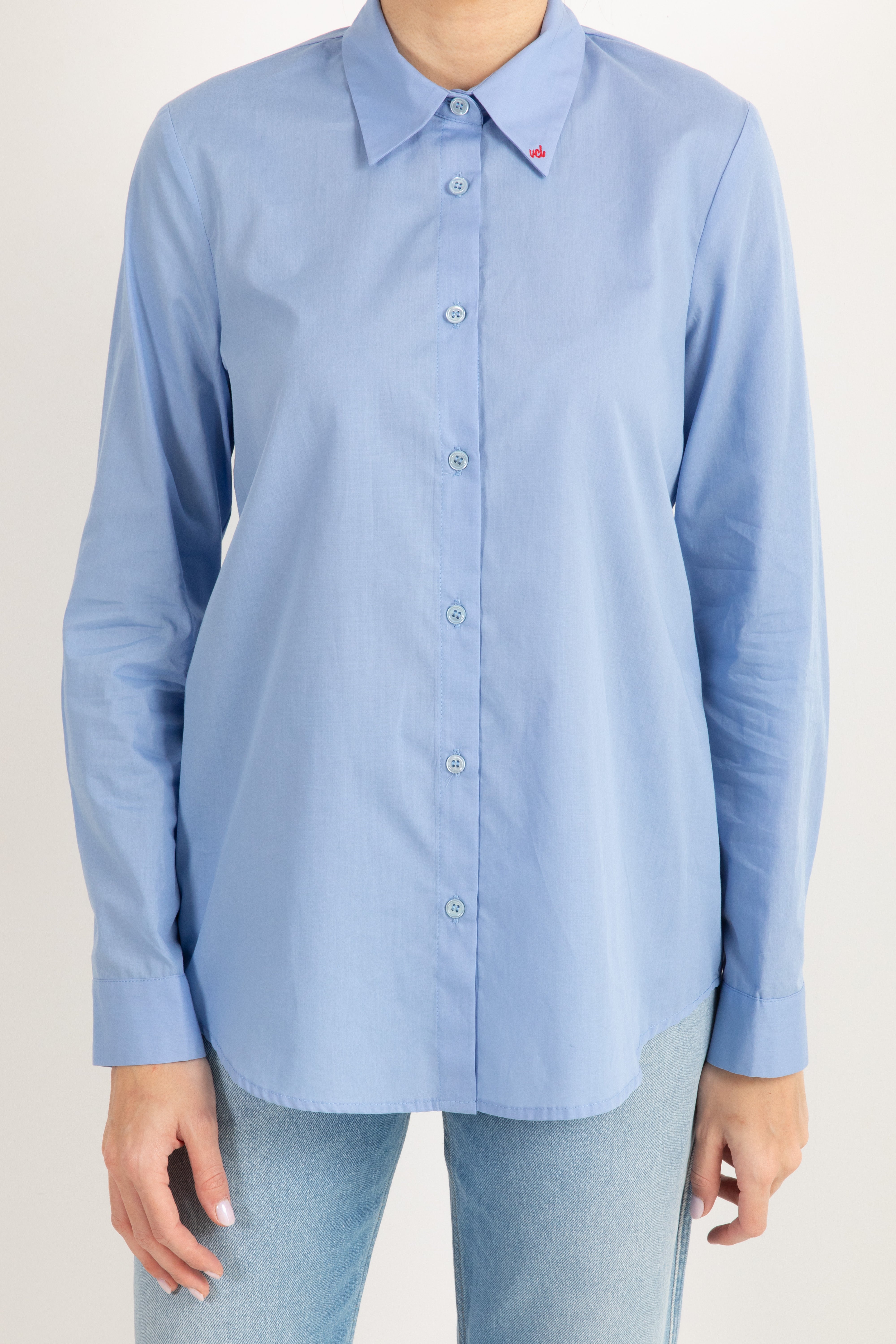 Camicia in popeline con monogram ricamato ViCOLO