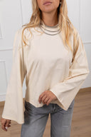 T-shirt manica svasata variante crema Susy Mix